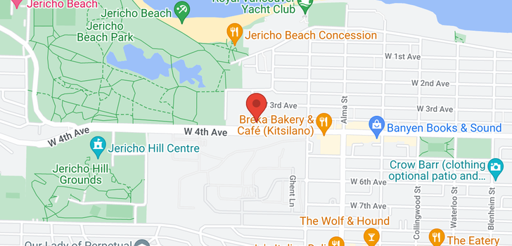 map of 311 3875 W 4TH AVENUE